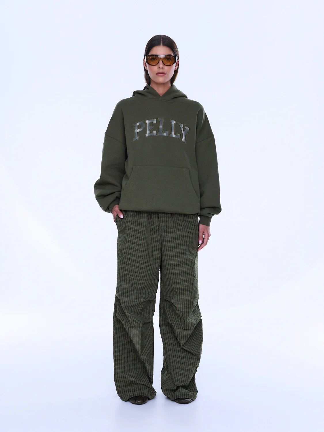 Ena Pelly Cassie Oversized Hoodie | Olive Pelly