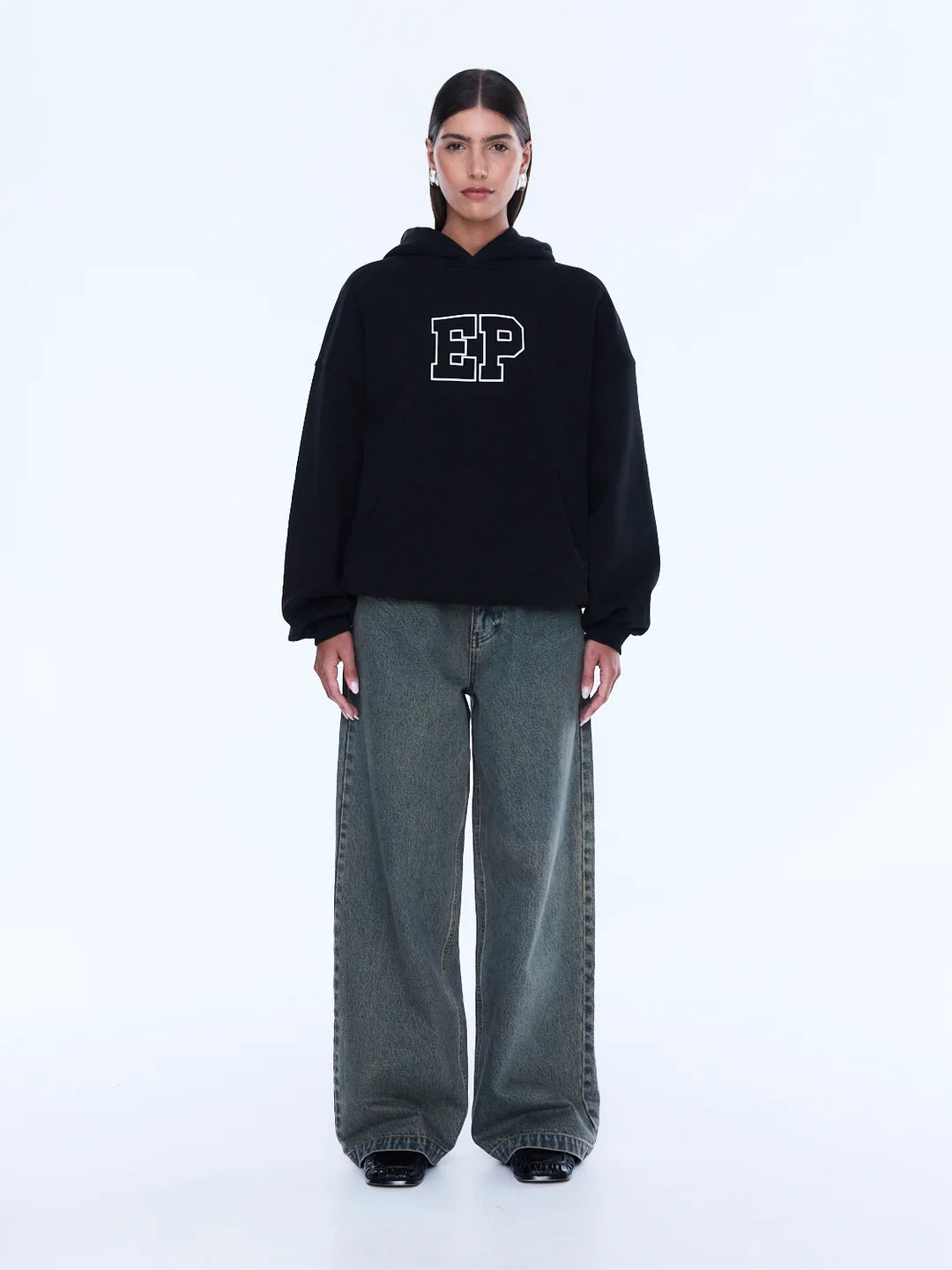 Ena Pelly Cassie Oversized Hoodie | Black