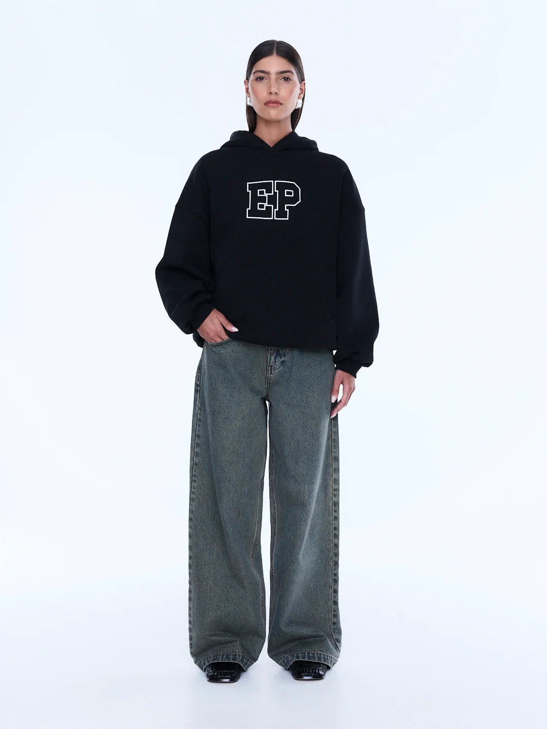 Ena Pelly Cassie Oversized Hoodie | Black