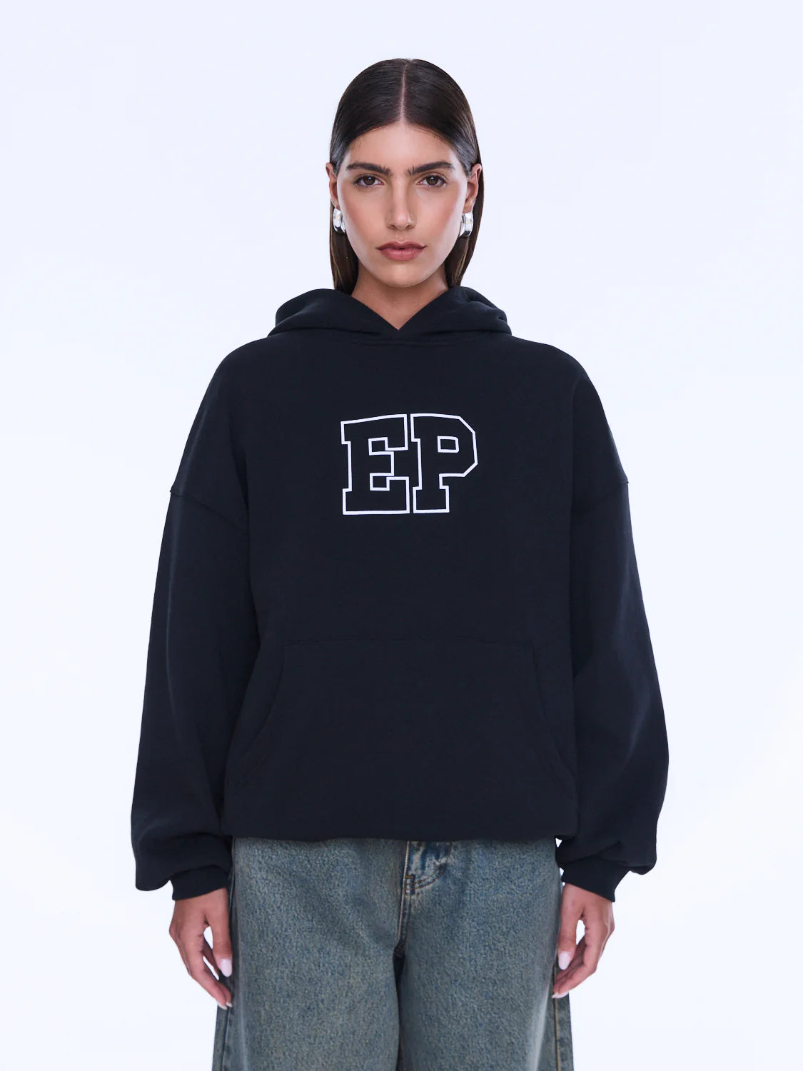 Ena Pelly Cassie Oversized Hoodie | Black