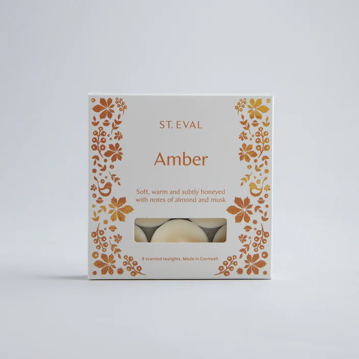 St Eval Folk Scented Tealights | Amber