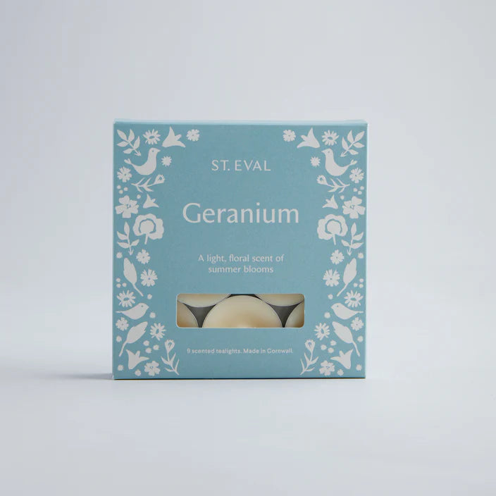 St Eval Summer Folk Scented Tealights | Geranium
