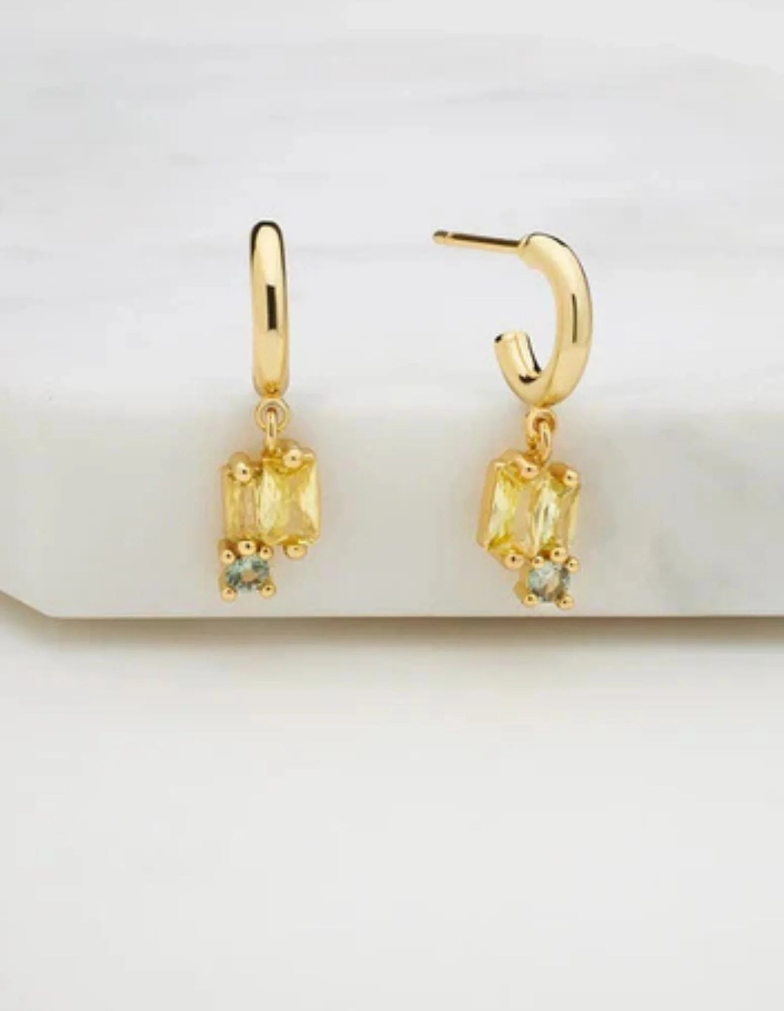 Zafino Elenore Earrings | Gold Olive