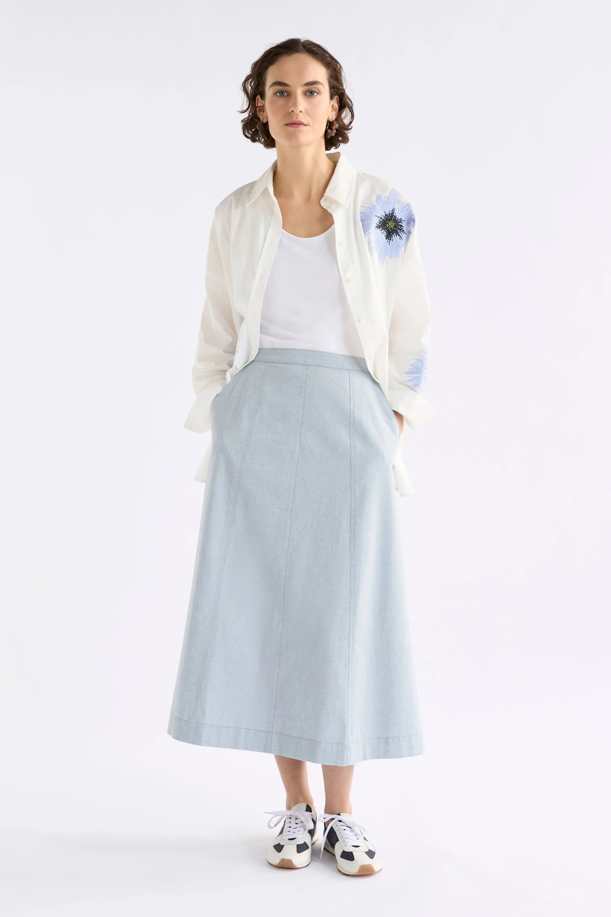 Elk Hanning Skirt | Light Wash