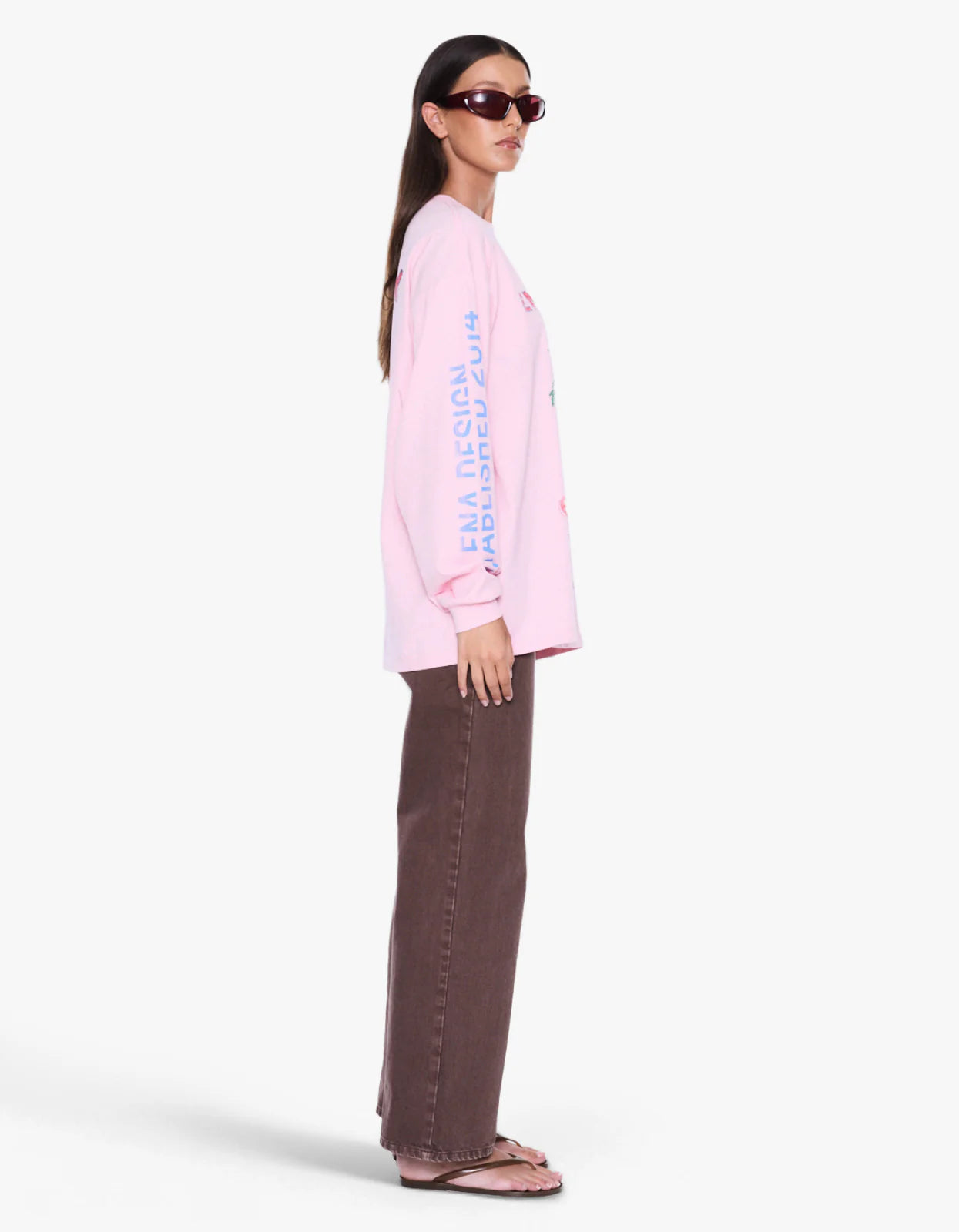 Ena Pelly Hailey Long Sleeve Cuffed Tee | Blush Pink
