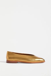 Elk Feldde Flat Shoe | Gold