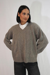Tatano Liuliu V Neck Jersey | Mocha