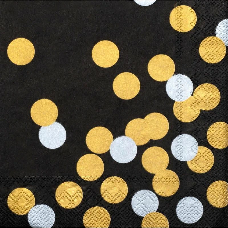 Rader Paper Napkins | Gold & Silver Polka Dots