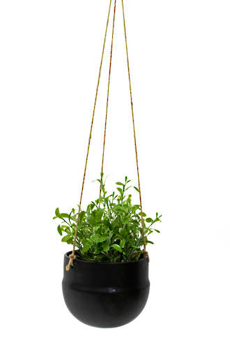 Porcelain Hanging Pot | Black