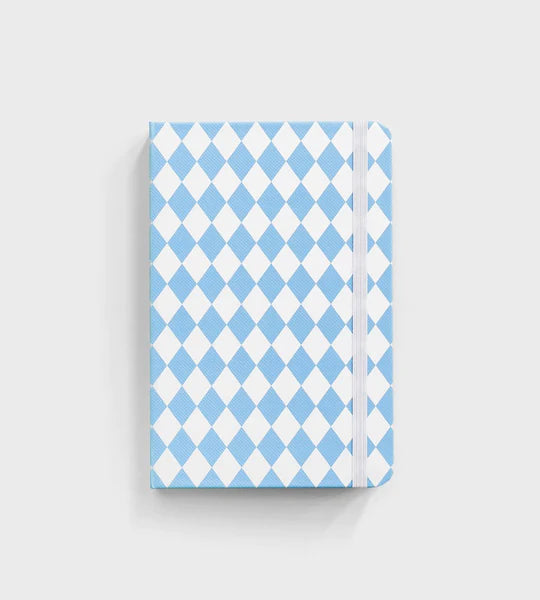 Father Rabbit Hardcover Notebook Blue Diamonds