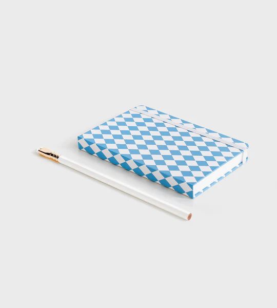 Father Rabbit Hardcover Notebook Blue Diamonds