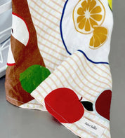 Father Rabbit Tea Towel | Fruit On Plates
