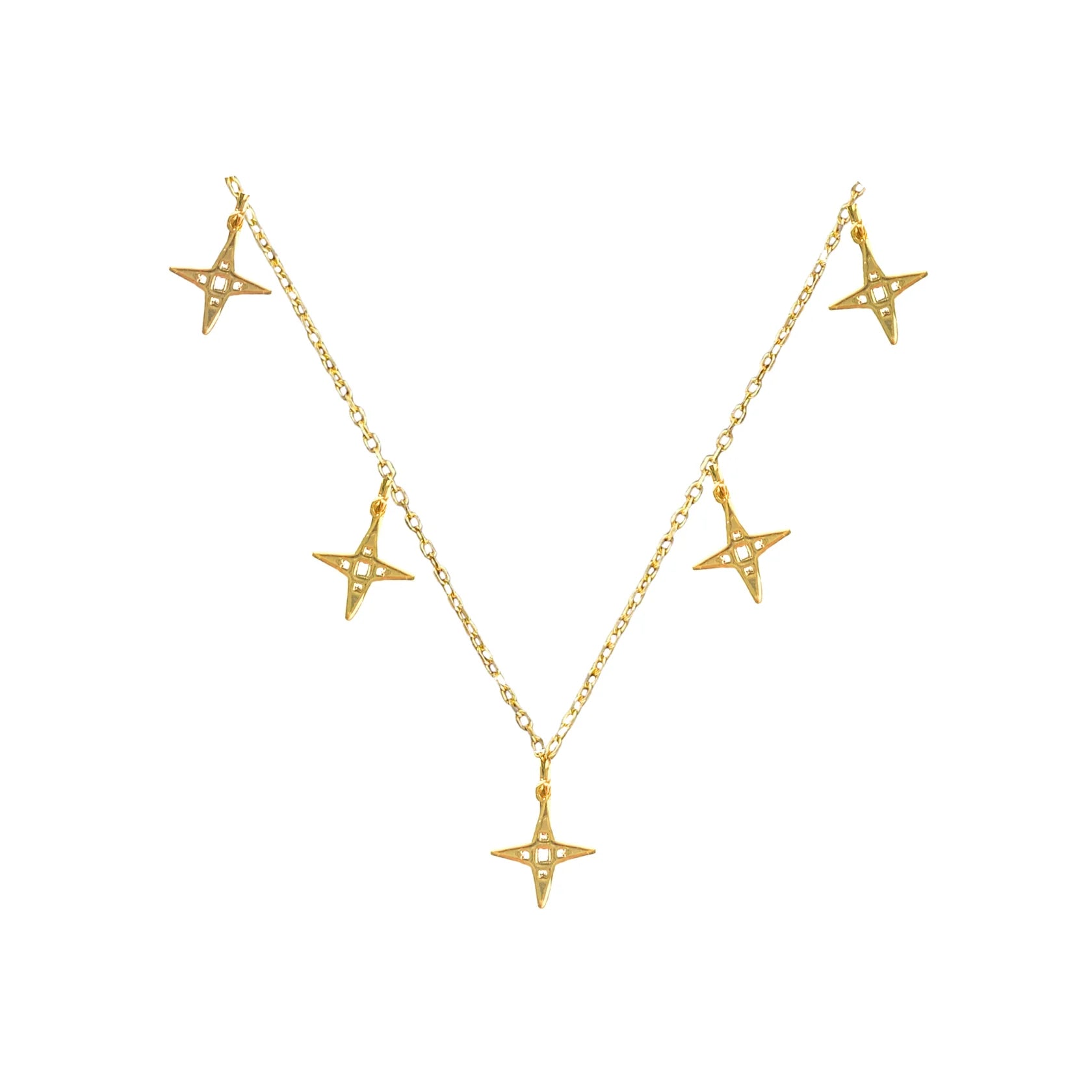 Lindi Kingi Multi Star Necklace| Gold