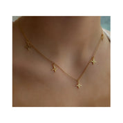 Lindi Kingi Multi Star Necklace| Gold