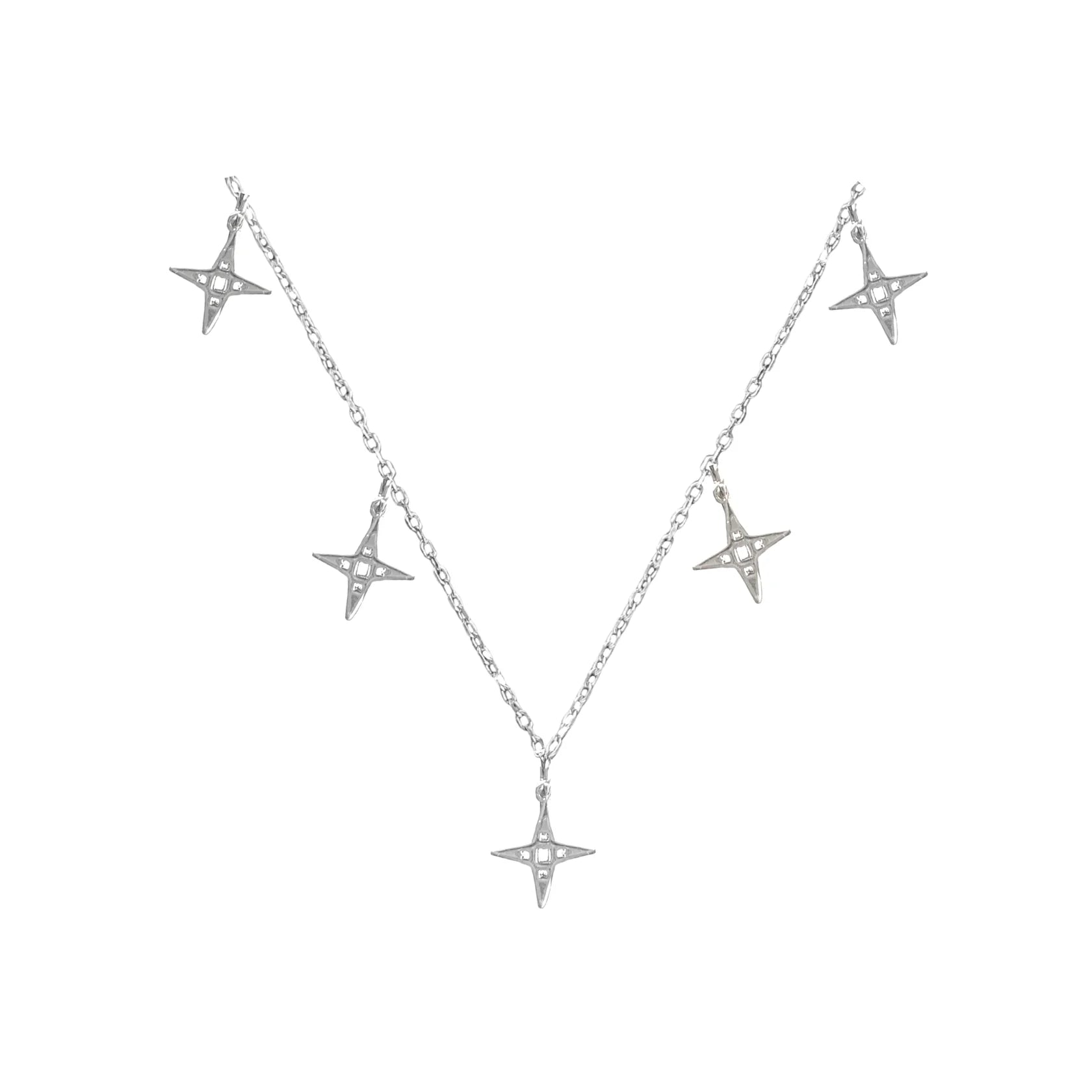 Lindi Kingi Multi Star Necklace| Silver