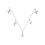 Lindi Kingi Multi Star Necklace| Silver