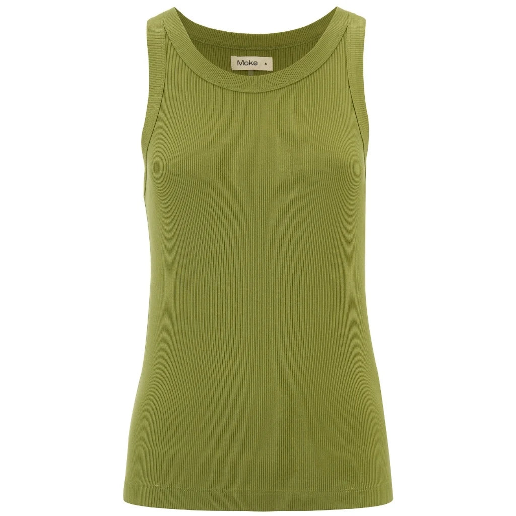 Moke Birdie Womens Rib Tank | Avocado