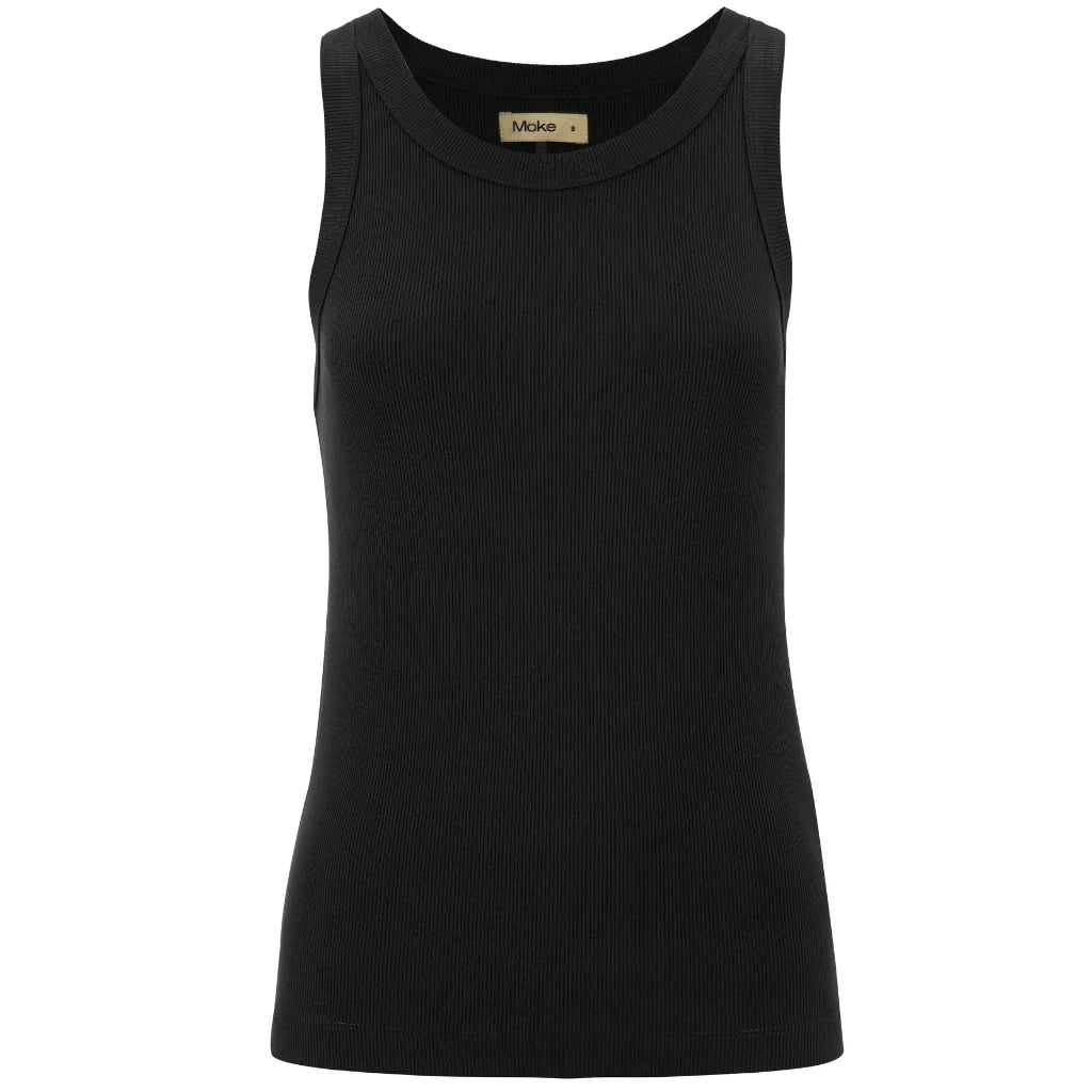 Moke Birdie Womens Rib Tank | Black