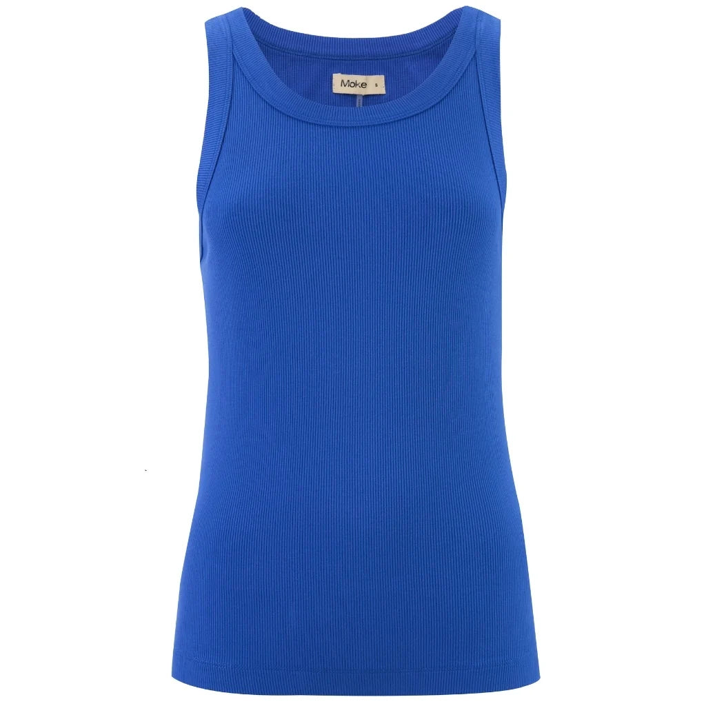 Moke Birdie Womens Rib Tank | Dazzling Blue