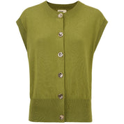 Moke Camilla Womens Sweater Vest | Avocado