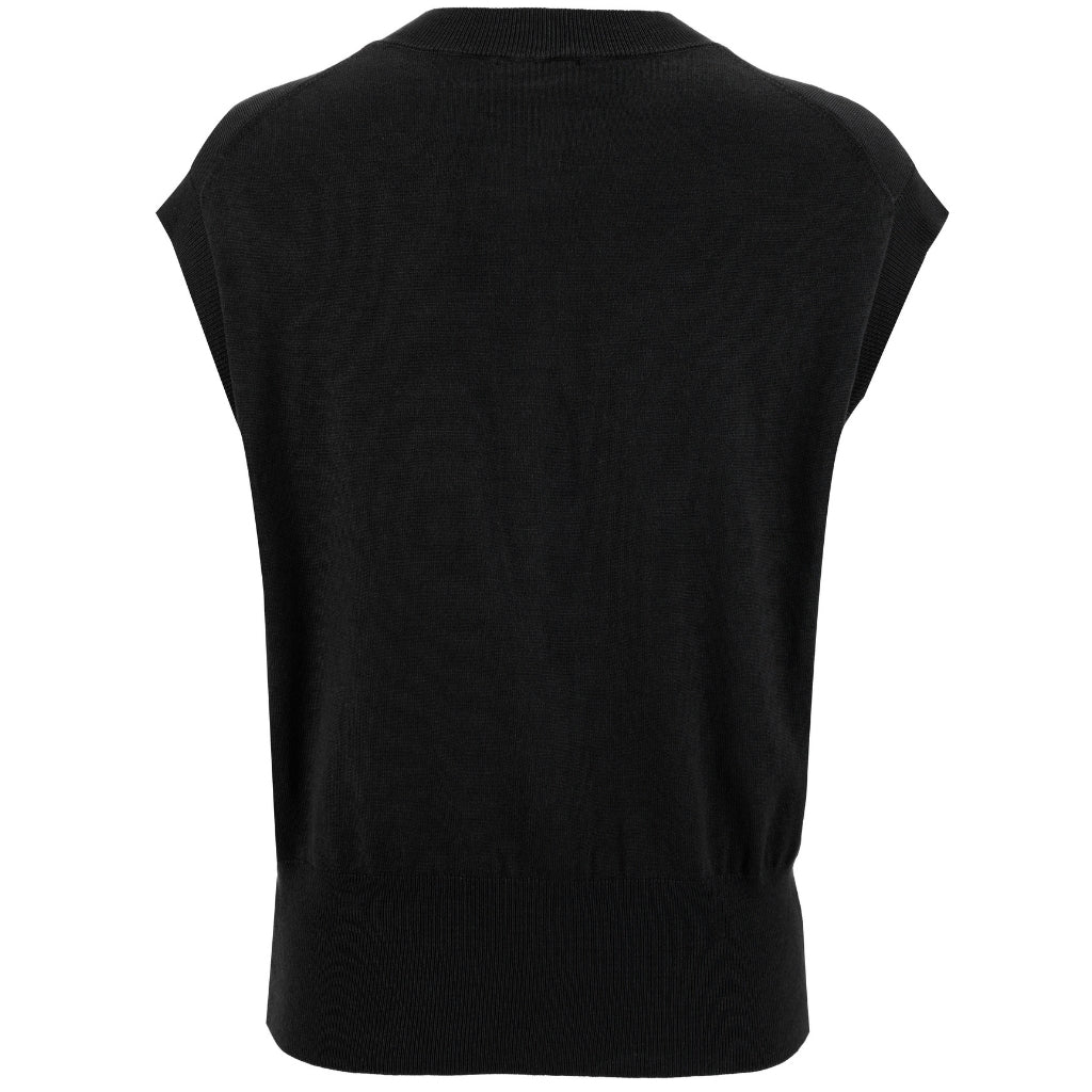 Moke Camilla Womens Sweater Vest | Black