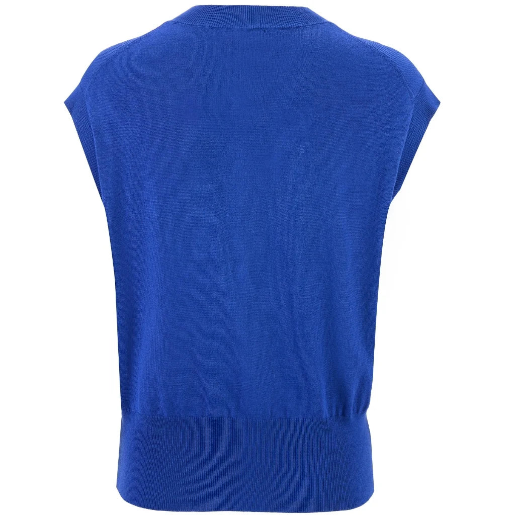 Moke Camilla Womens Sweater Vest | Dazzling Blue