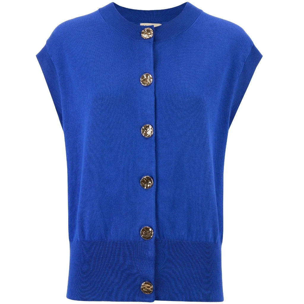 Moke Camilla Womens Sweater Vest | Dazzling Blue