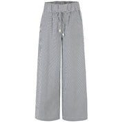 Moke Juno Womens Relaxed Pant | Black White Stripe