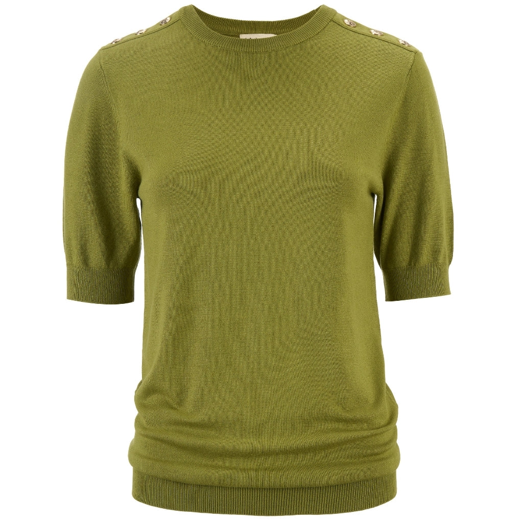 Moke Nicola Womens Sweater Tee | Avocado