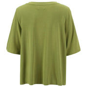 Moke Zoe Womens V Neck Tee | Avocado