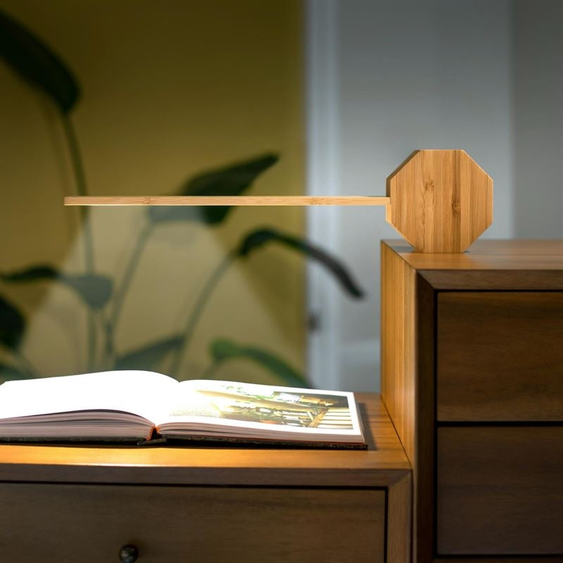 Gingko Desk light Clock | Bamboo
