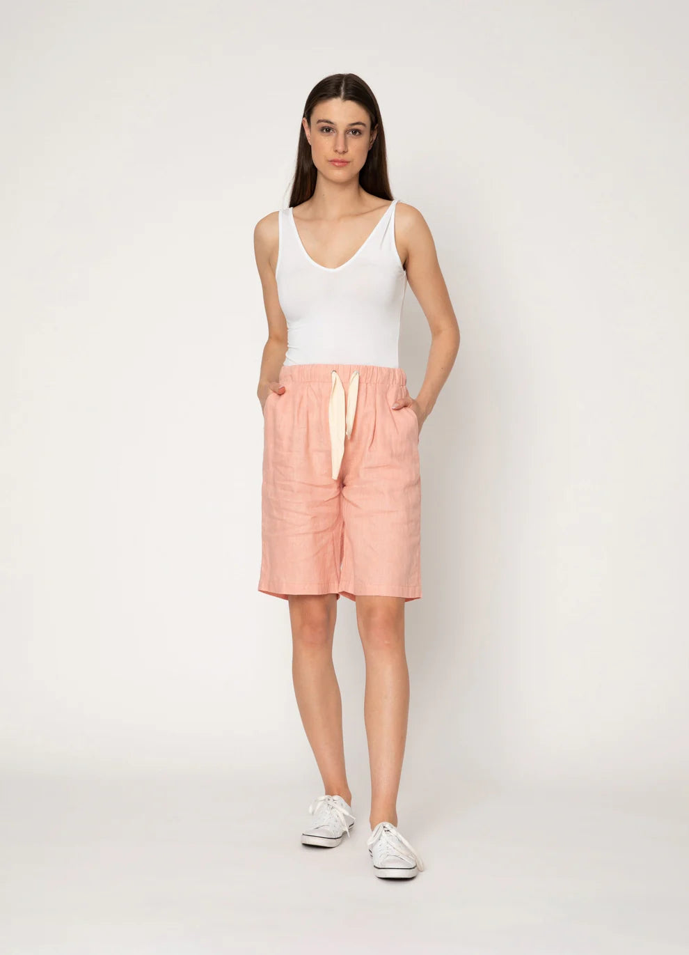 GG Essentials Reversible Rayon Tank | White