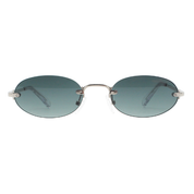 Reality Paradiso Sunglasses | Silver Green Smoke