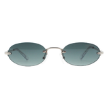 Reality Paradiso Sunglasses | Silver Green Smoke