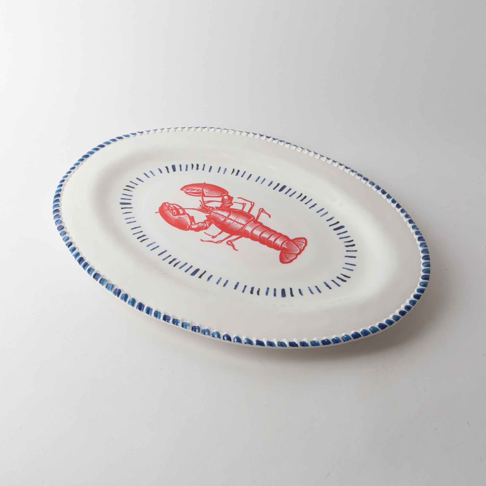Melamine Nautical Oval Platter | Lobster 48cm