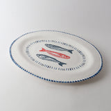 Melamine Nautical Oval Platter | Sardine 48cm