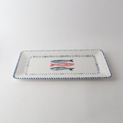 Melamine Nautical Rectangle Platter | Sardine 43cm
