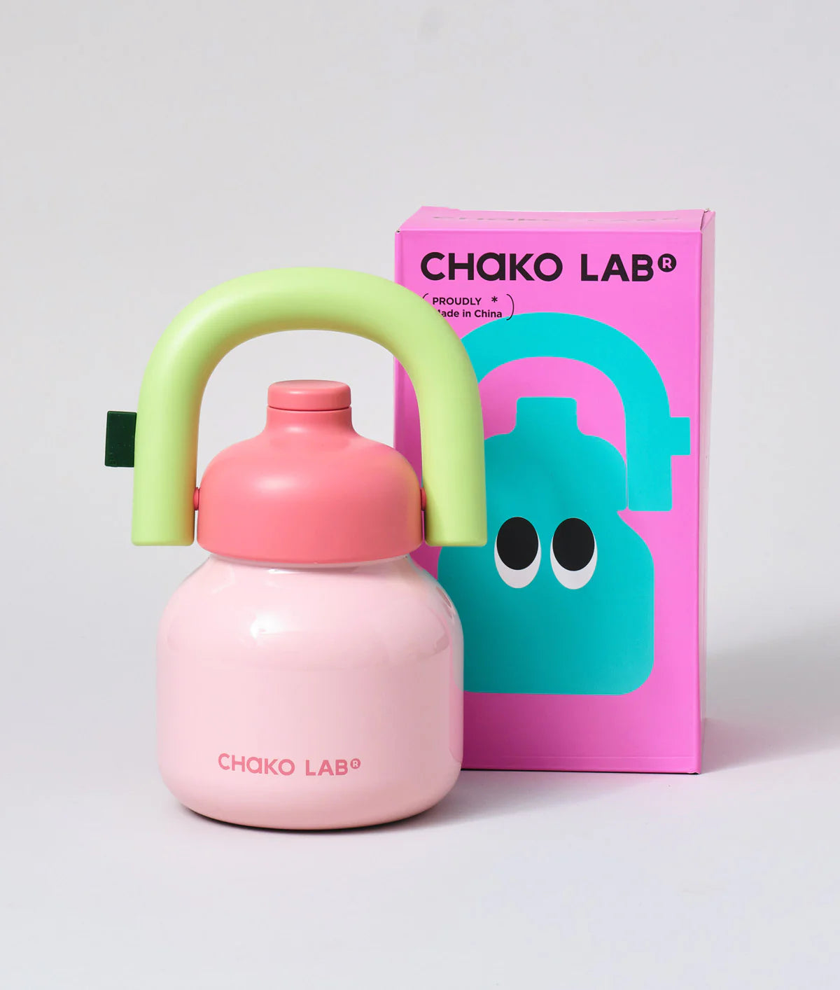 Chako Lab LinLin Stainless Water Bottle | Pale Pink Green