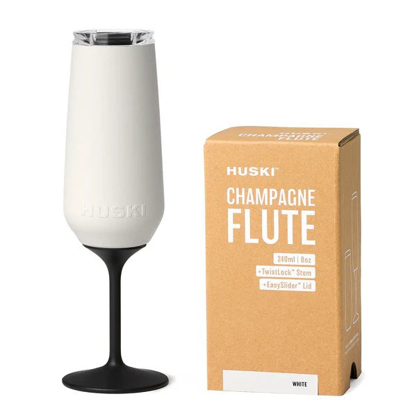 Huski Champagne Wine Flute | White