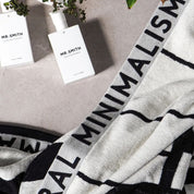 Kristina Dam Bath Towel | Black White