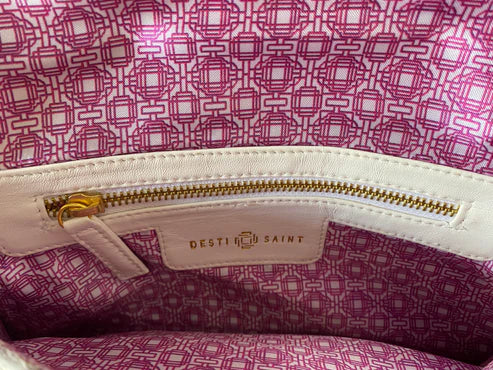 Hand Etched Envelope With Love Knot Howlite Stone | White