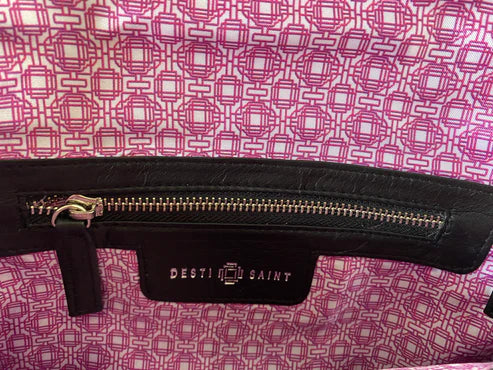 Hand Etched Envelope With Obsidian Love Knot Stone | Black