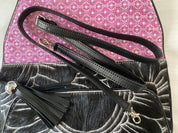 Hand Etched Envelope With Obsidian Love Knot Stone | Black