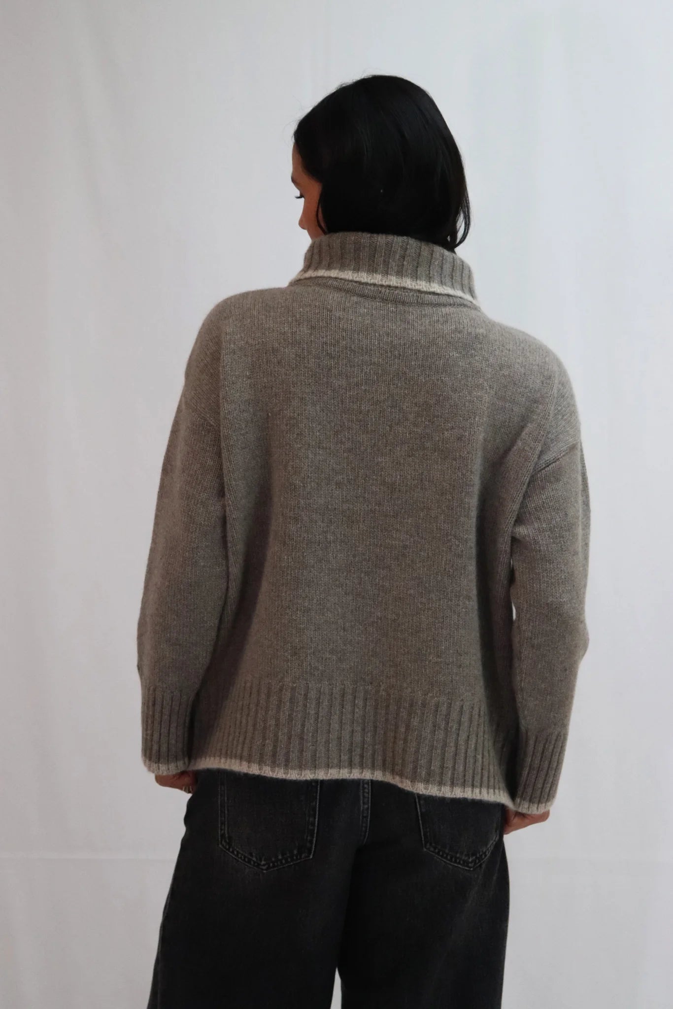 Tatano Dipped Henri Sweater | Mocha Wheat
