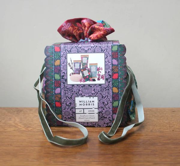 Heathcote & Ivory Sunflower Swan Velvet Pouch | William Morris