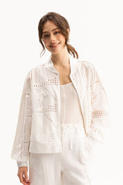 Blacklist Cora Bomber Jacket | Stripe