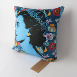 Art Cushion Velvet Queen | Blue