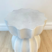 Capulet Fluted Side Table | Stone