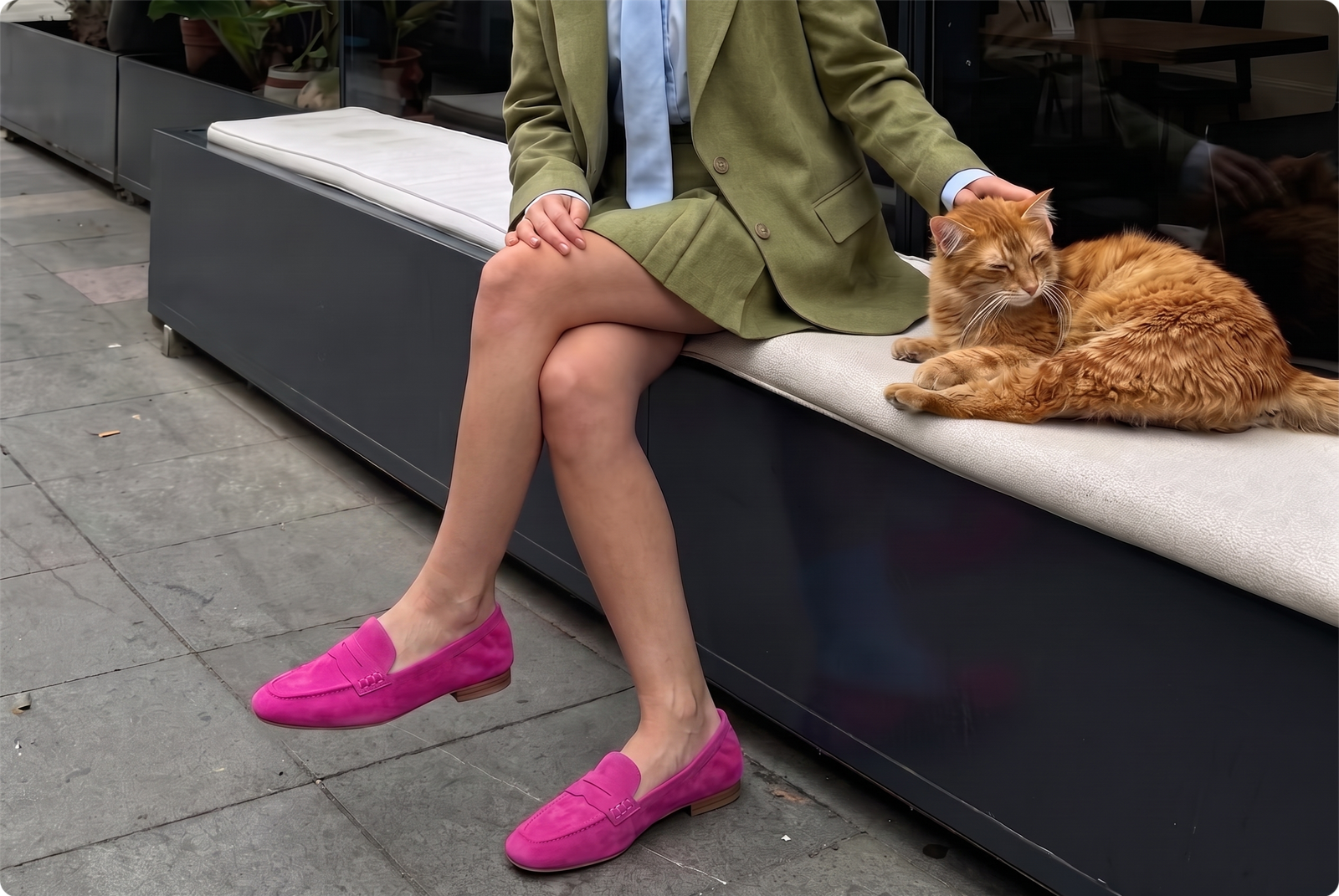 Tamara London Berlin Suede Loafer | Cerise