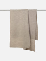 Citta Wool Purl Knit Throw | Bone